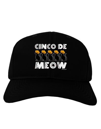 Five Cats - Cinco de Meow Adult Dark Baseball Cap Hat by TooLoud-Baseball Cap-TooLoud-Black-One Size-Davson Sales