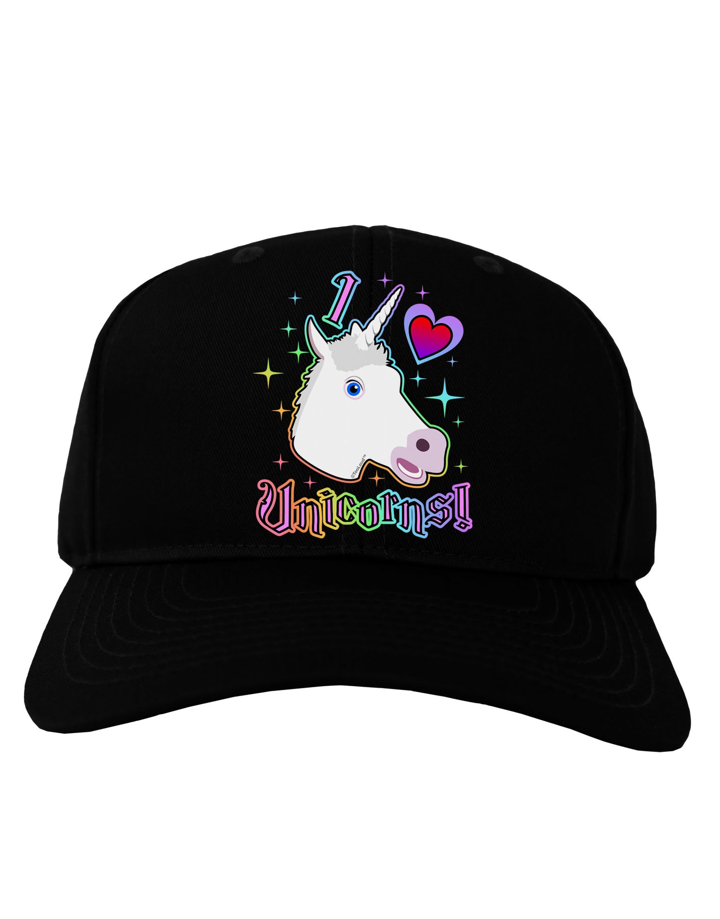 I love Unicorns Adult Dark Baseball Cap Hat-Baseball Cap-TooLoud-Black-One Size-Davson Sales