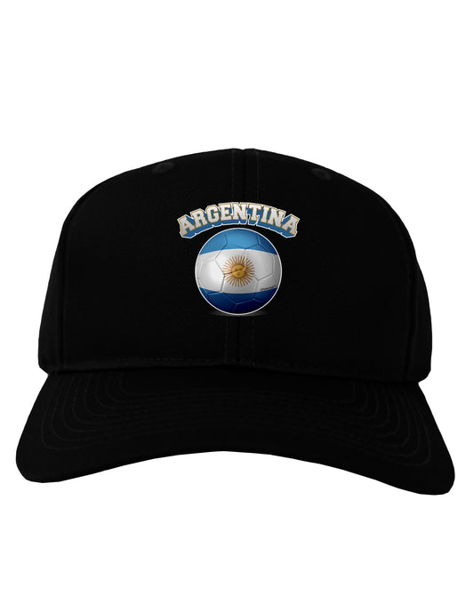Soccer Ball Flag - Argentina Adult Dark Baseball Cap Hat-Baseball Cap-TooLoud-Black-One Size-Davson Sales