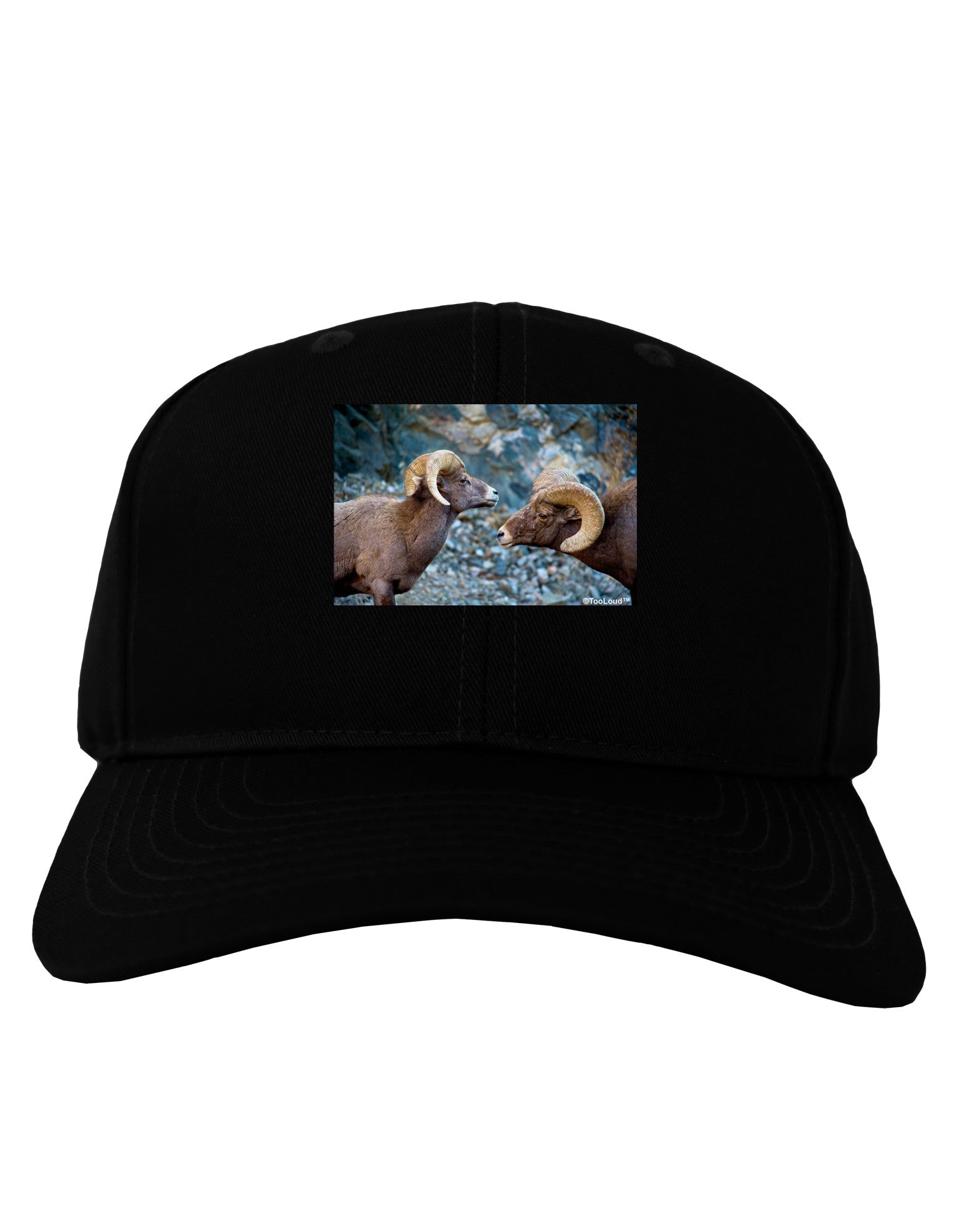 Two Bighorn Rams Adult Dark Baseball Cap Hat-Baseball Cap-TooLoud-Black-One Size-Davson Sales
