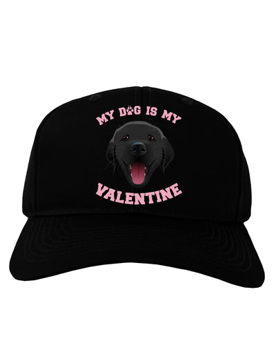 My Dog is my Valentine Black Adult Dark Baseball Cap Hat-Baseball Cap-TooLoud-Black-One Size-Davson Sales