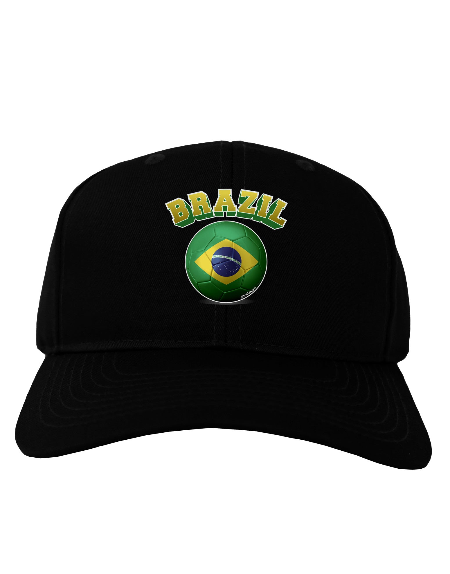 Soccer Ball Flag - Brazil Adult Dark Baseball Cap Hat-Baseball Cap-TooLoud-Black-One Size-Davson Sales