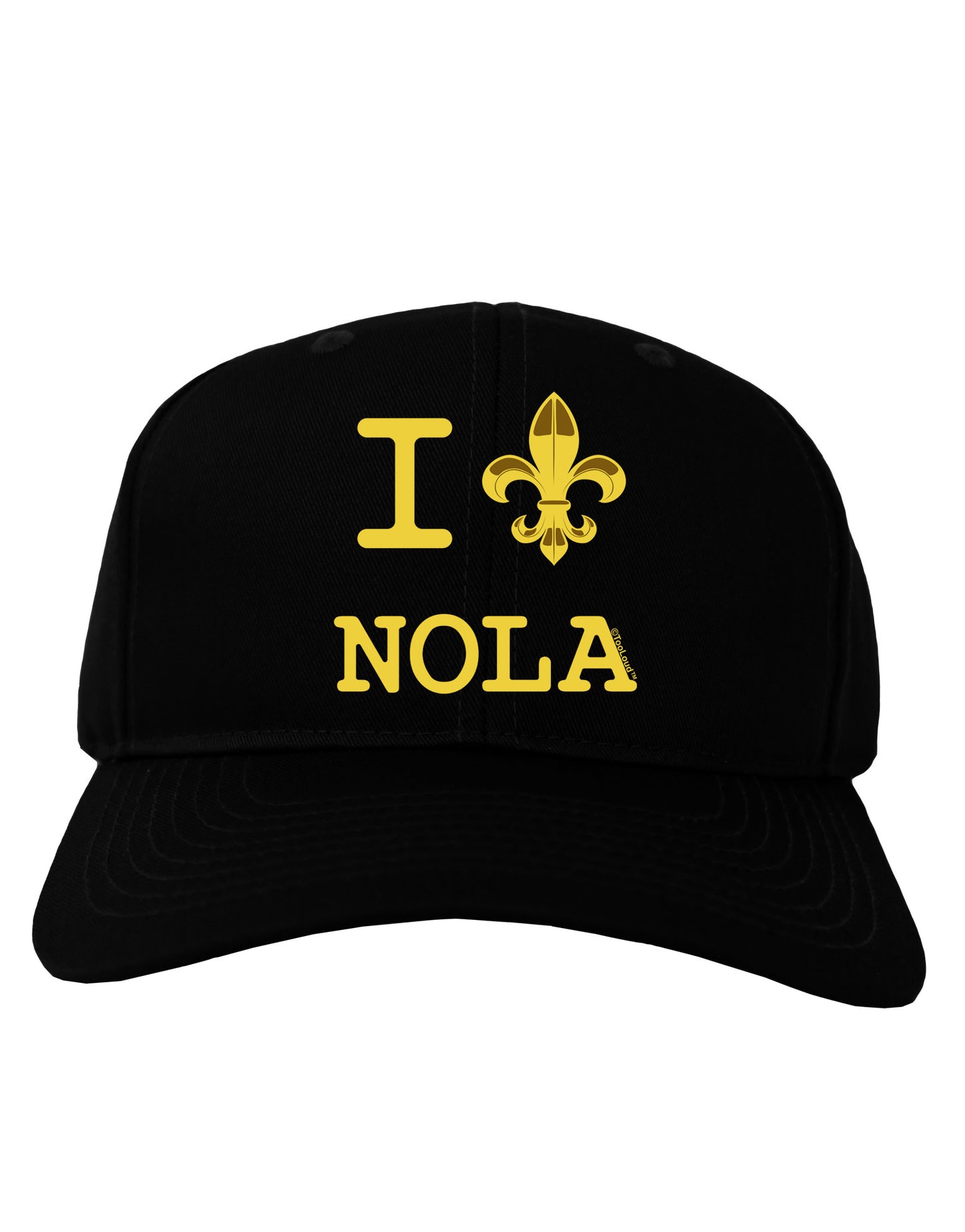 I Love NOLA Fleur de Lis Adult Dark Baseball Cap Hat-Baseball Cap-TooLoud-Black-One Size-Davson Sales