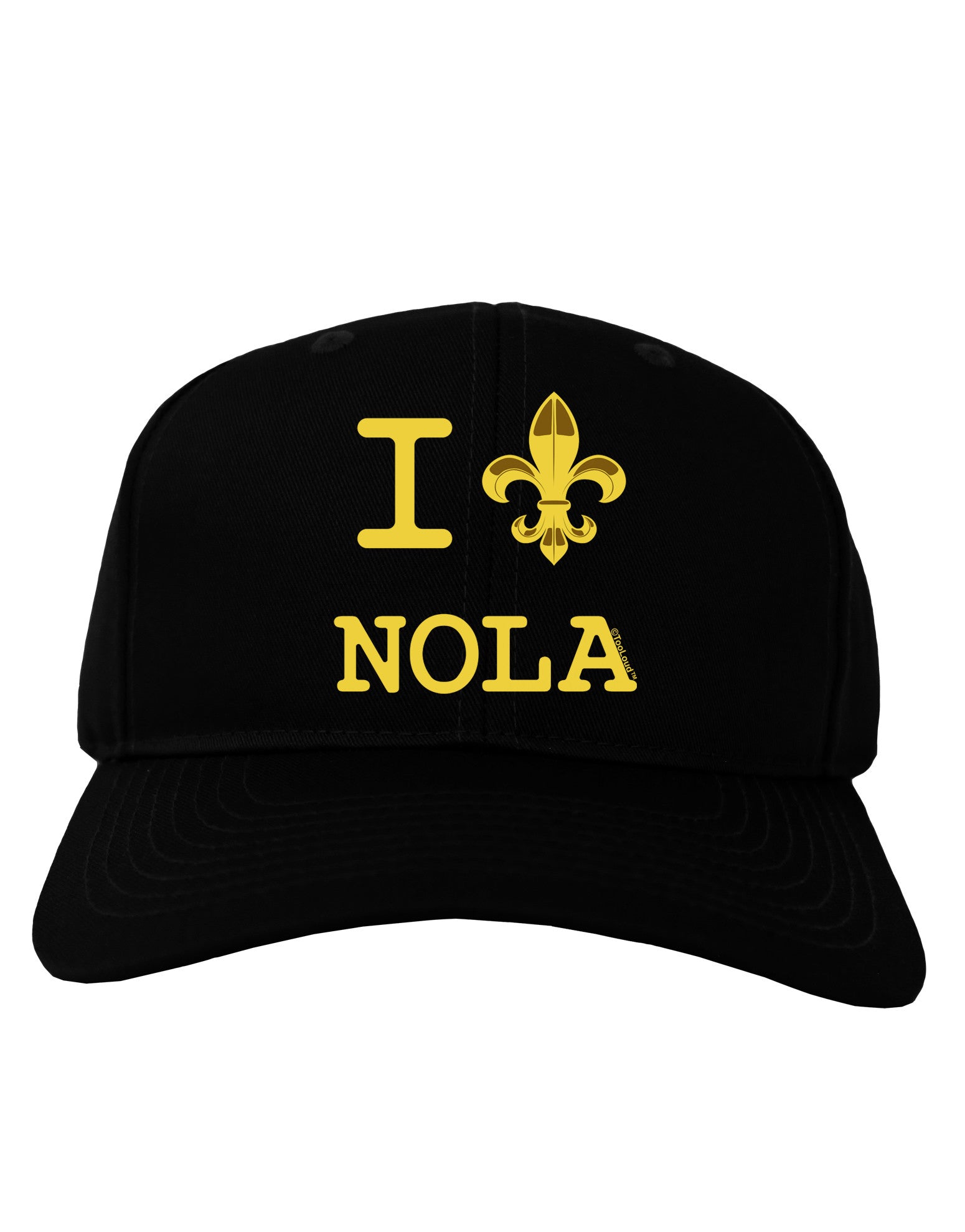 I Love NOLA Fleur de Lis Adult Dark Baseball Cap Hat-Baseball Cap-TooLoud-Black-One Size-Davson Sales