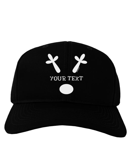 Personalized Matching Reindeer Family Design - Your Text Adult Dark Baseball Cap Hat-Baseball Cap-TooLoud-Black-One Size-Davson Sales