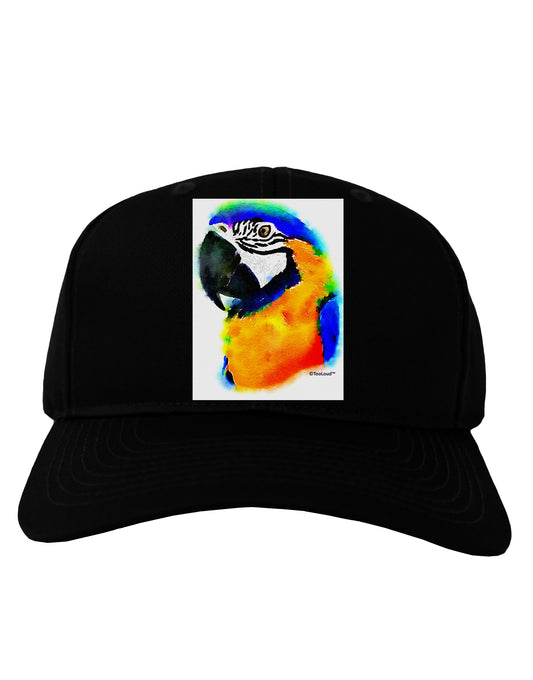 Brightly Colored Parrot Watercolor Adult Dark Baseball Cap Hat-Baseball Cap-TooLoud-Black-One Size-Davson Sales