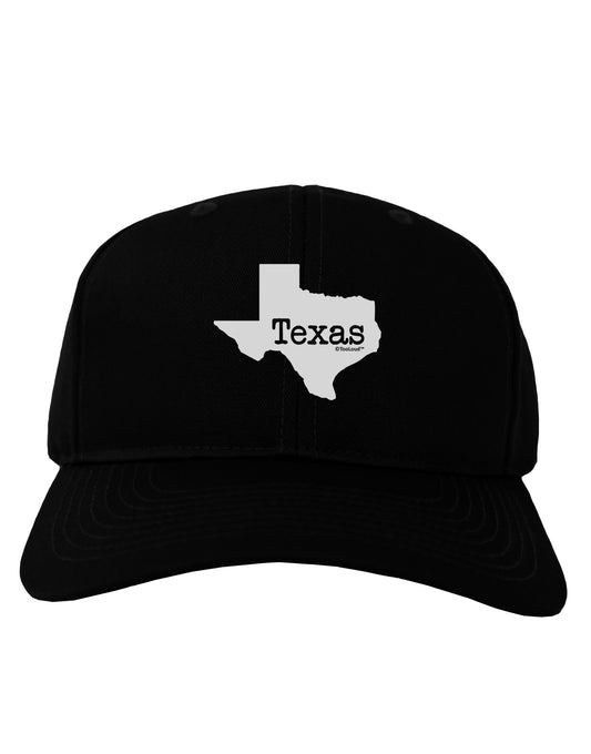 Texas - United States Shape Adult Dark Baseball Cap Hat by TooLoud-Baseball Cap-TooLoud-Black-One Size-Davson Sales