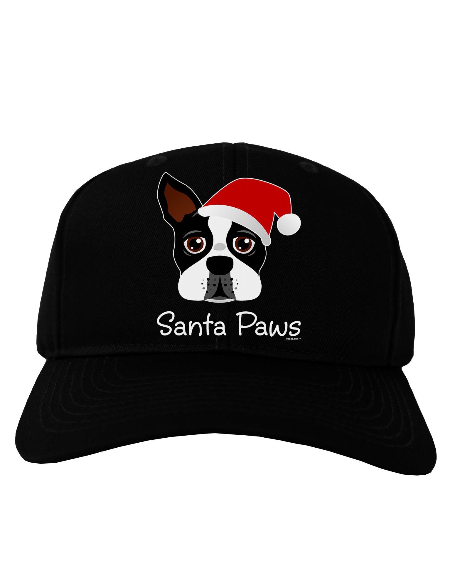 Santa Paws Christmas Dog Adult Dark Baseball Cap Hat-Baseball Cap-TooLoud-Black-One Size-Davson Sales
