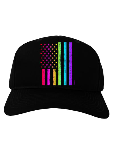 American Pride - Rainbow Flag Adult Dark Baseball Cap Hat-Baseball Cap-TooLoud-Black-One Size-Davson Sales