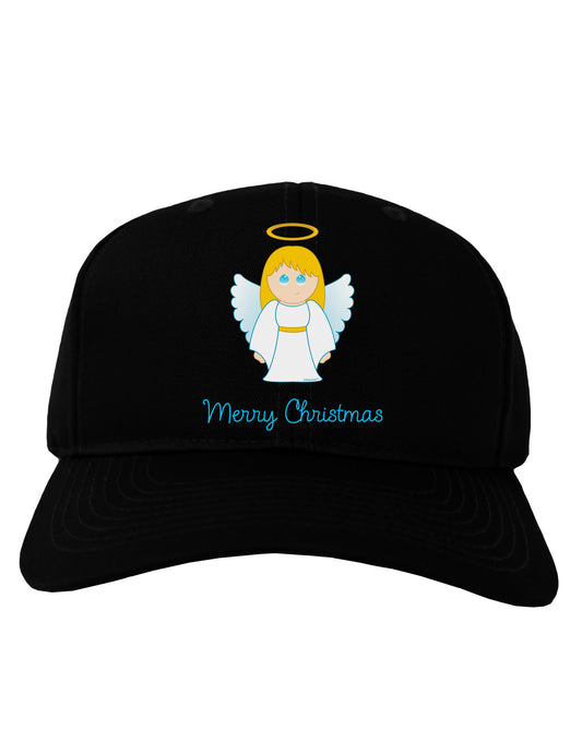 Merry Christmas Cute Angel Girl Adult Dark Baseball Cap Hat-Baseball Cap-TooLoud-Black-One Size-Davson Sales