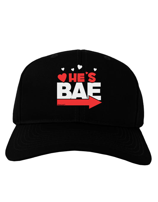 He's BAE - Right Arrow Adult Dark Baseball Cap Hat-Baseball Cap-TooLoud-Black-One Size-Davson Sales