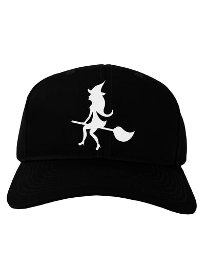 Cute Witch on Broom Silhouette Halloween Adult Dark Baseball Cap Hat-Baseball Cap-TooLoud-Black-One Size-Davson Sales