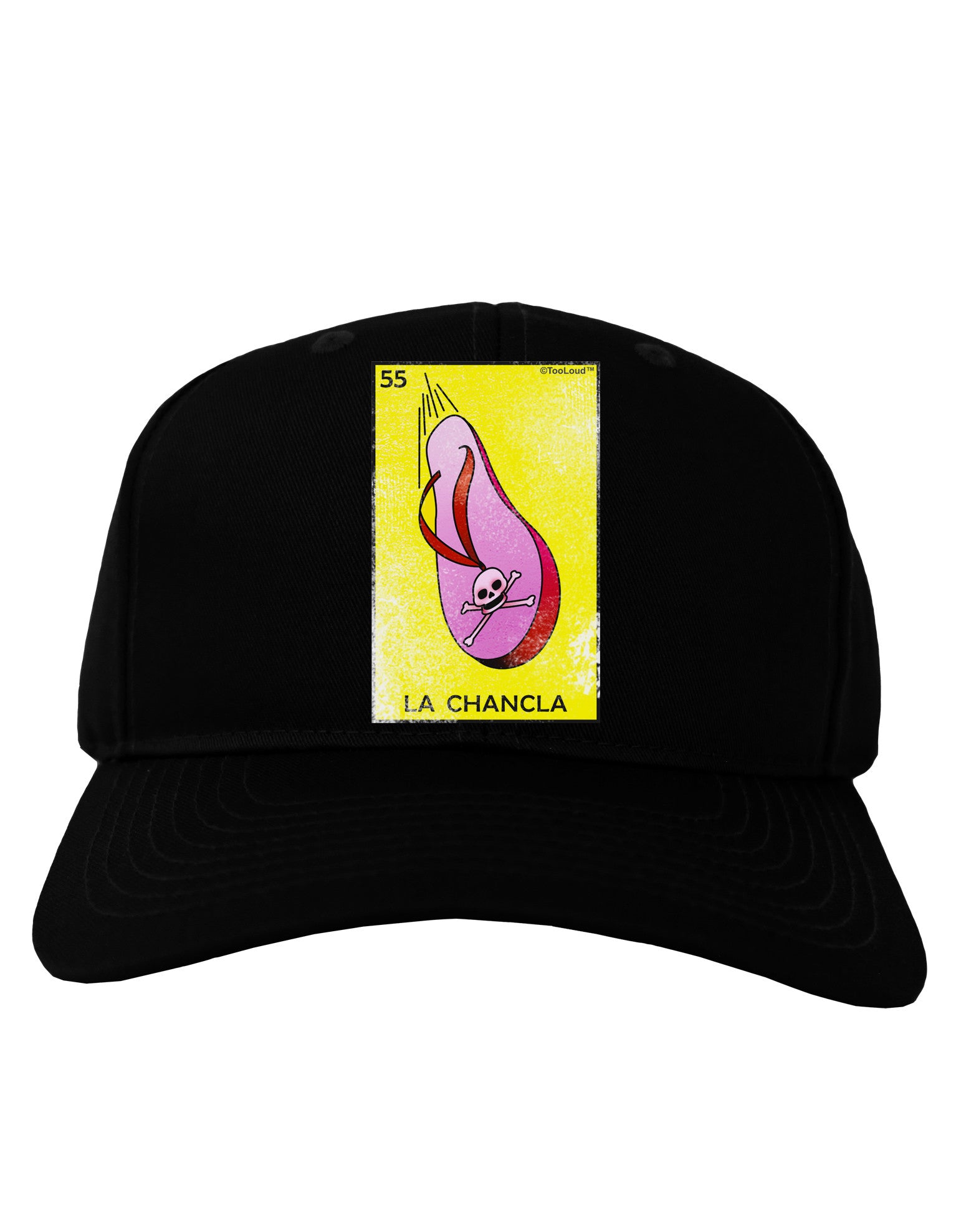 La Chancla Loteria Distressed Adult Dark Baseball Cap Hat by-Baseball Cap-TooLoud-Black-One Size-Davson Sales