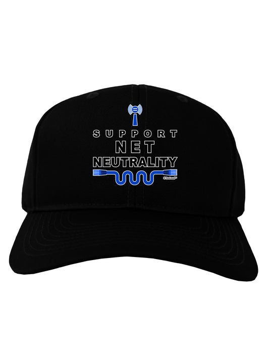 i Support Net Neutrality Adult Dark Baseball Cap Hat-Baseball Cap-TooLoud-Black-One Size-Davson Sales