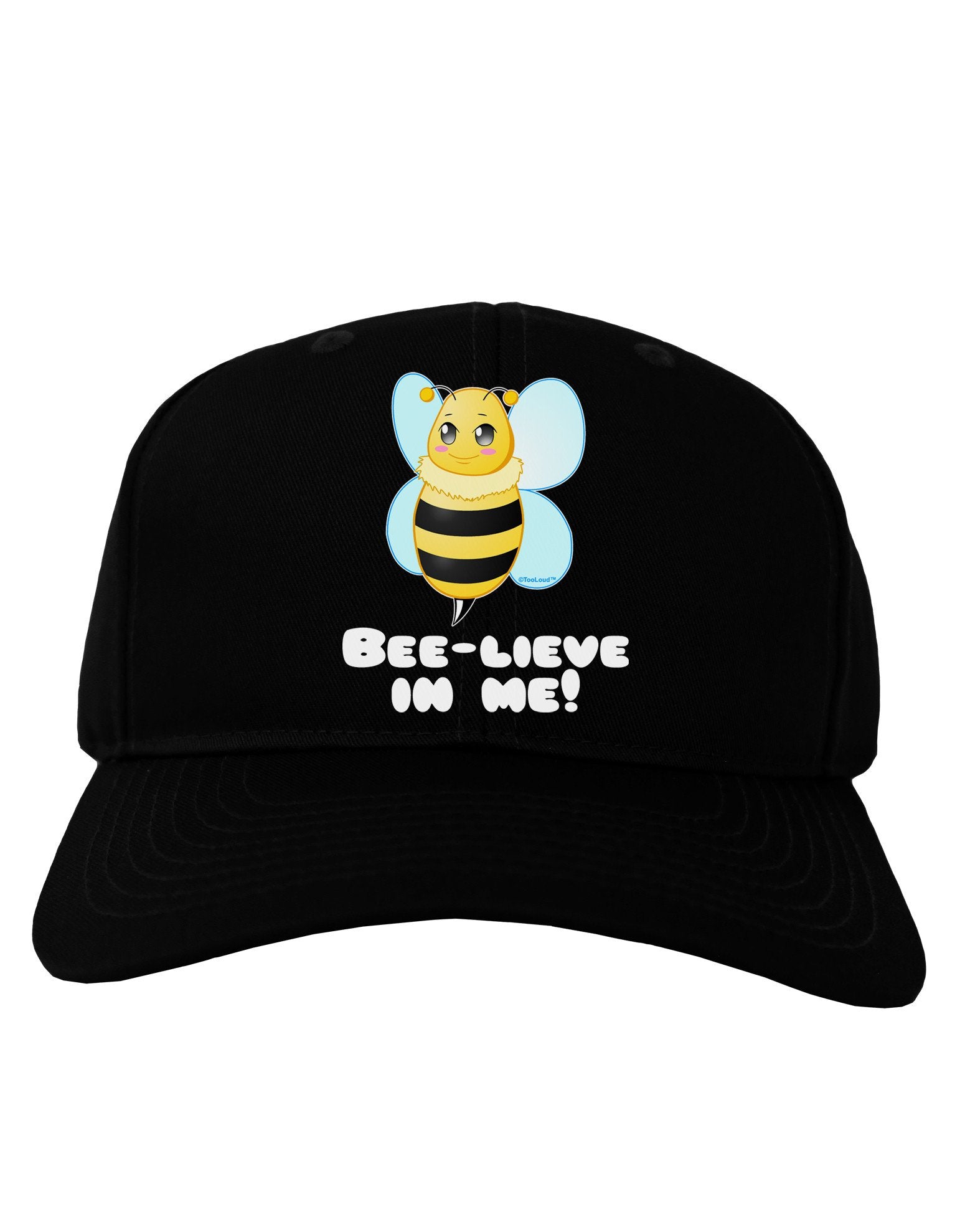 Bee-lieve In Me Adult Dark Baseball Cap Hat-Baseball Cap-TooLoud-Black-One Size-Davson Sales