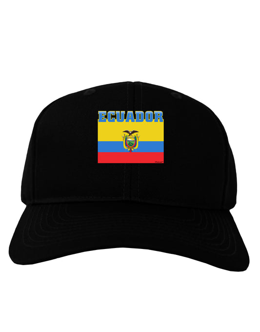Ecuador Flag Adult Dark Baseball Cap Hat-Baseball Cap-TooLoud-Black-One Size-Davson Sales