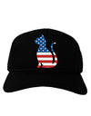 Patriotic Cat Design Adult Dark Baseball Cap Hat by TooLoud-Baseball Cap-TooLoud-Black-One Size-Davson Sales