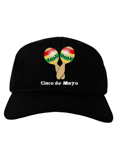 Cute Maracas Design - Cinco de Mayo Adult Dark Baseball Cap Hat by TooLoud-Baseball Cap-TooLoud-Black-One Size-Davson Sales