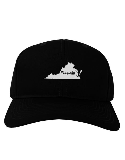 Virginia - United States Shape Adult Dark Baseball Cap Hat by TooLoud-Baseball Cap-TooLoud-Black-One Size-Davson Sales