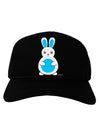 Cute Easter Bunny - Blue Adult Dark Baseball Cap Hat by TooLoud-Baseball Cap-TooLoud-Black-One Size-Davson Sales