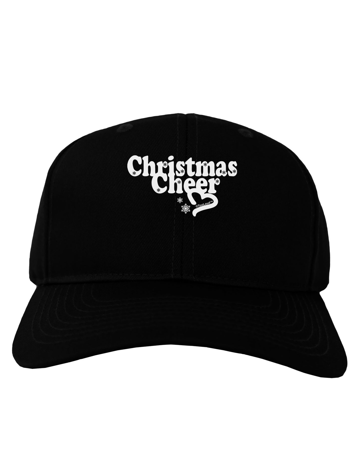 Christmas Cheer BnW Adult Dark Baseball Cap Hat-Baseball Cap-TooLoud-Black-One Size-Davson Sales