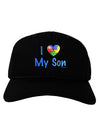 I Heart My Son - Autism Awareness Adult Dark Baseball Cap Hat by TooLoud-Baseball Cap-TooLoud-Black-One Size-Davson Sales