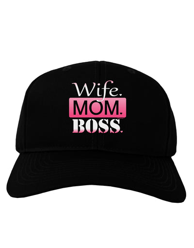 TooLoud Wife Mom Boss Adult Dark Baseball Cap Hat-Baseball Cap-TooLoud-Black-One Size-Davson Sales