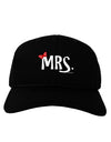 Matching Mr and Mrs Design - Mrs Bow Adult Dark Baseball Cap Hat by TooLoud-Baseball Cap-TooLoud-Black-One Size-Davson Sales