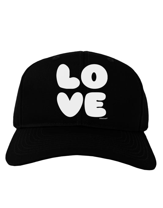 LOVE Text Adult Dark Baseball Cap Hat by TooLoud-Baseball Cap-TooLoud-Black-One Size-Davson Sales