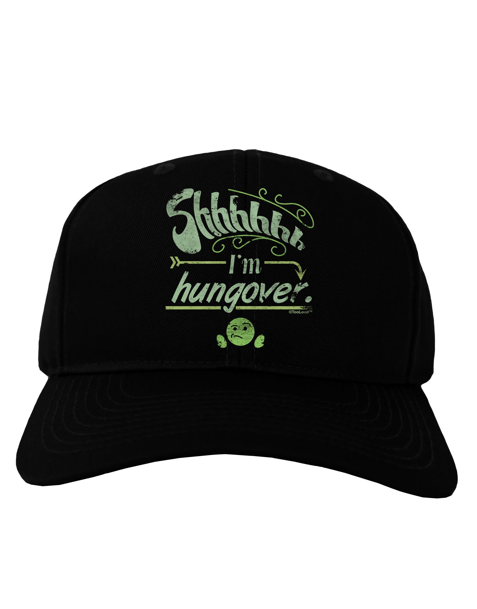 Shhh Im Hungover Funny Adult Dark Baseball Cap Hat by-Baseball Cap-TooLoud-Black-One Size-Davson Sales