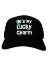 He's My Lucky Charm - Matching Couples Design Adult Dark Baseball Cap Hat by TooLoud-Baseball Cap-TooLoud-Black-One Size-Davson Sales