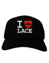 I Love Heart Lace Adult Dark Baseball Cap Hat-Baseball Cap-TooLoud-Black-One Size-Davson Sales