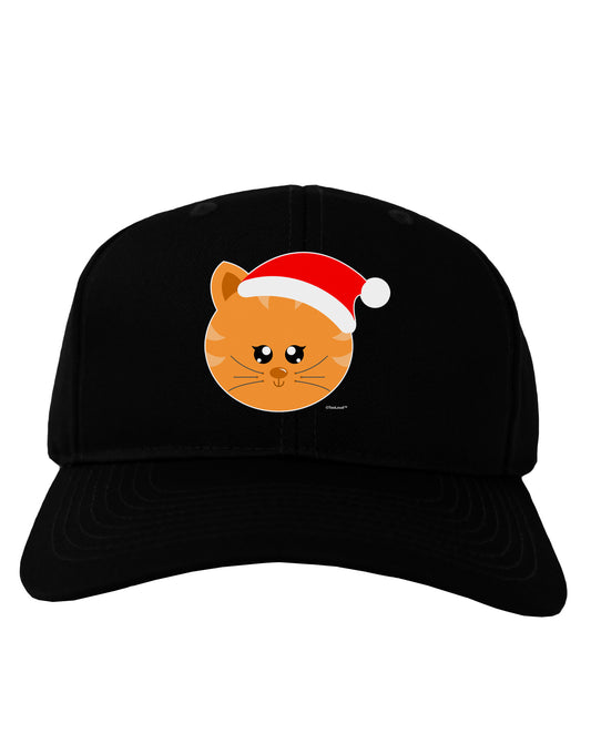 Cute Christmas Cat Santa Hat Adult Dark Baseball Cap Hat-Baseball Cap-TooLoud-Black-One Size-Davson Sales
