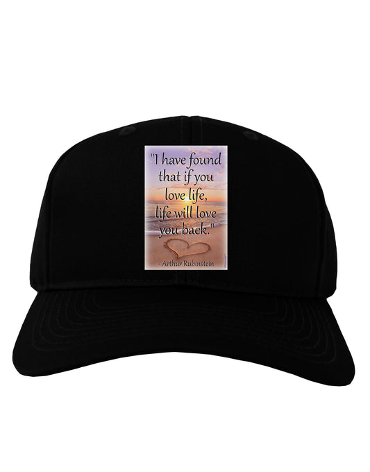 Life Will Love You Back Adult Dark Baseball Cap Hat by TooLoud-Baseball Cap-TooLoud-Black-One Size-Davson Sales