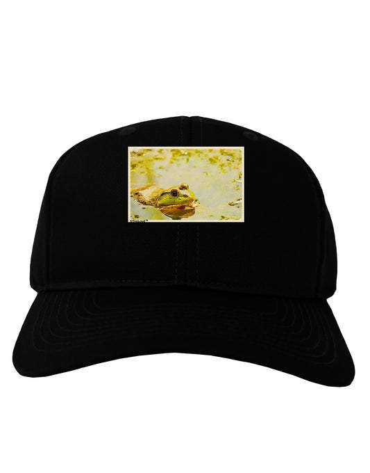 Bullfrog In Watercolor Adult Dark Baseball Cap Hat by TooLoud-Baseball Cap-TooLoud-Black-One Size-Davson Sales