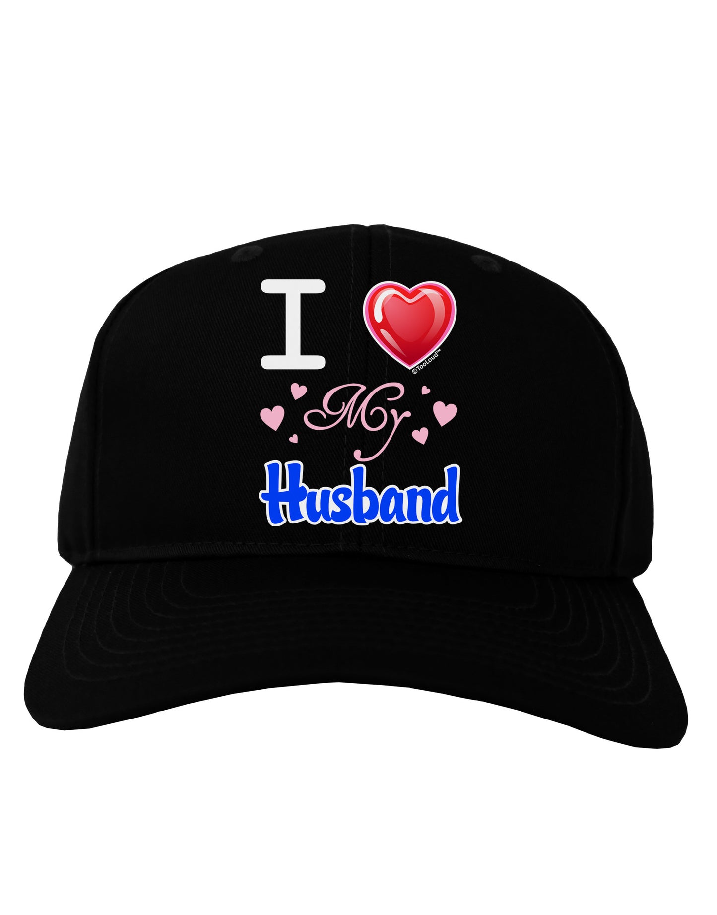 I Love Heart My Husband Adult Dark Baseball Cap Hat-Baseball Cap-TooLoud-Black-One Size-Davson Sales