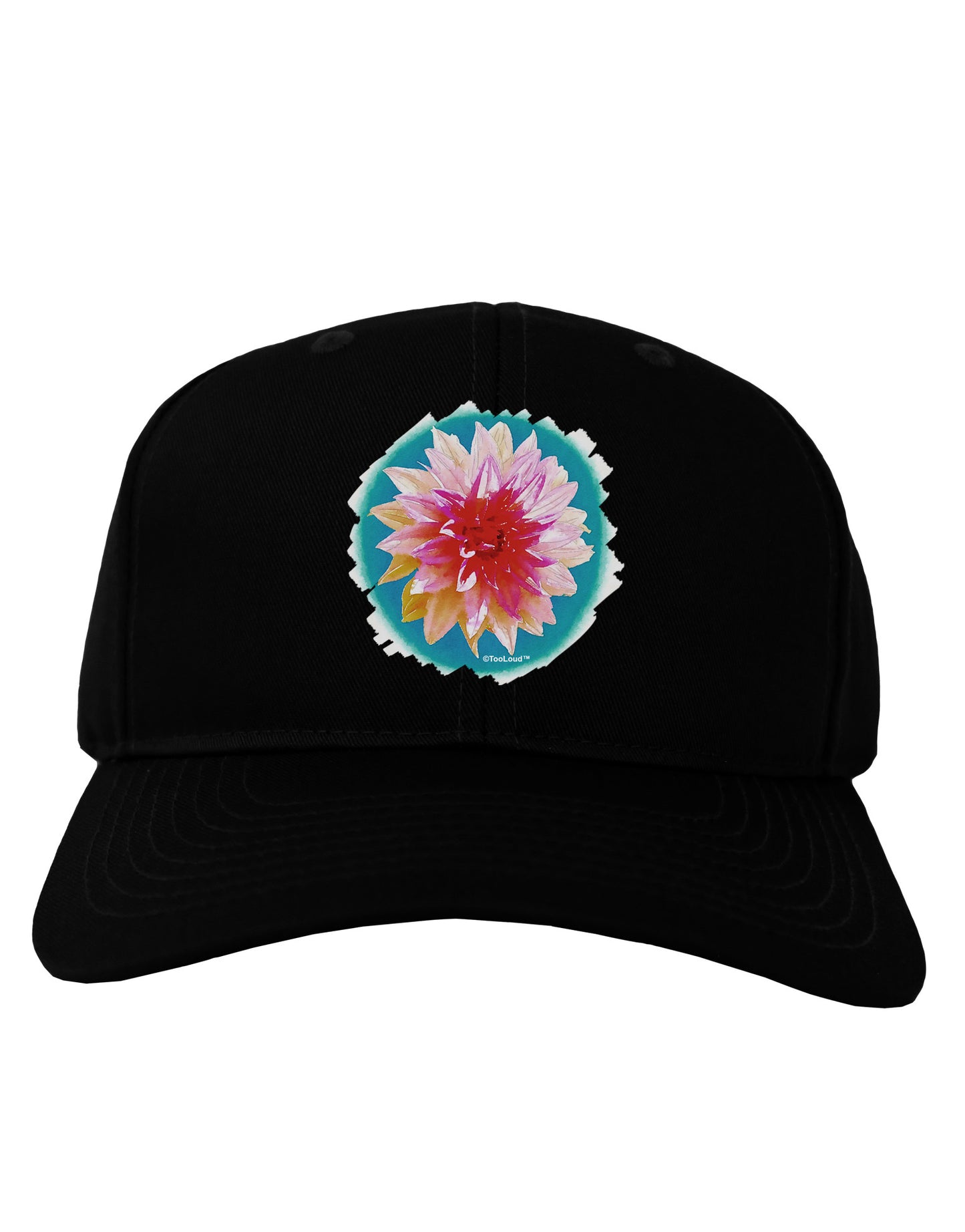 Watercolor Flower Adult Dark Baseball Cap Hat-Baseball Cap-TooLoud-Black-One Size-Davson Sales