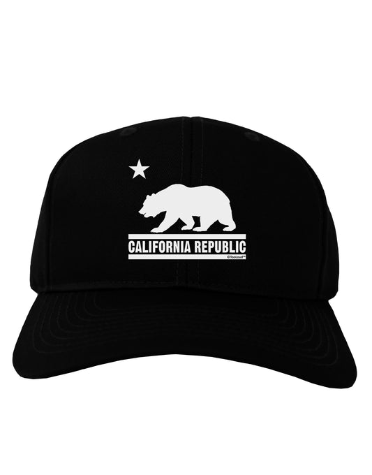California Republic Design - Cali Bear Adult Dark Baseball Cap Hat by TooLoud-Baseball Cap-TooLoud-Black-One Size-Davson Sales