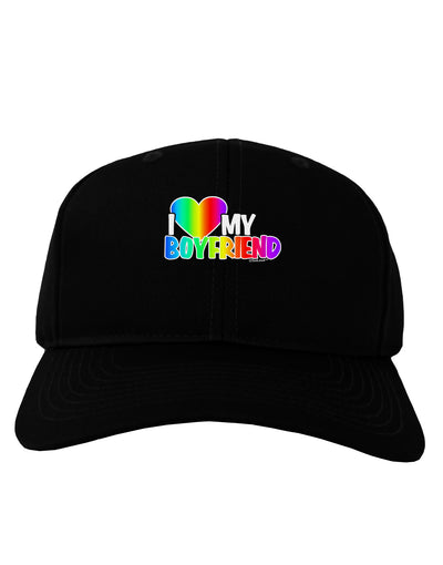 I Heart My Boyfriend - Rainbow Adult Dark Baseball Cap Hat-Baseball Cap-TooLoud-Black-One Size-Davson Sales