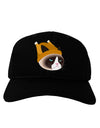 Disgruntled Cat Wearing Turkey Hat Adult Dark Baseball Cap Hat by-Baseball Cap-TooLoud-Black-One Size-Davson Sales