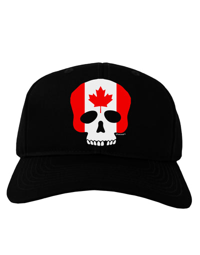 Skull Flag Canada Adult Dark Baseball Cap Hat-Baseball Cap-TooLoud-Black-One Size-Davson Sales