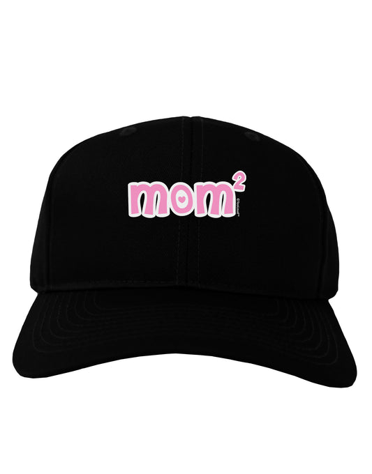Mom Squared - Cute Mom of Two Design Adult Dark Baseball Cap Hat by TooLoud-Baseball Cap-TooLoud-Black-One Size-Davson Sales