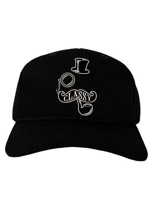 Classy Tophat Mustache Pipe and Monocle Adult Dark Baseball Cap Hat-Baseball Cap-TooLoud-Black-One Size-Davson Sales