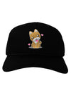 Kawaii Puppy Adult Dark Baseball Cap Hat-Baseball Cap-TooLoud-Black-One Size-Davson Sales