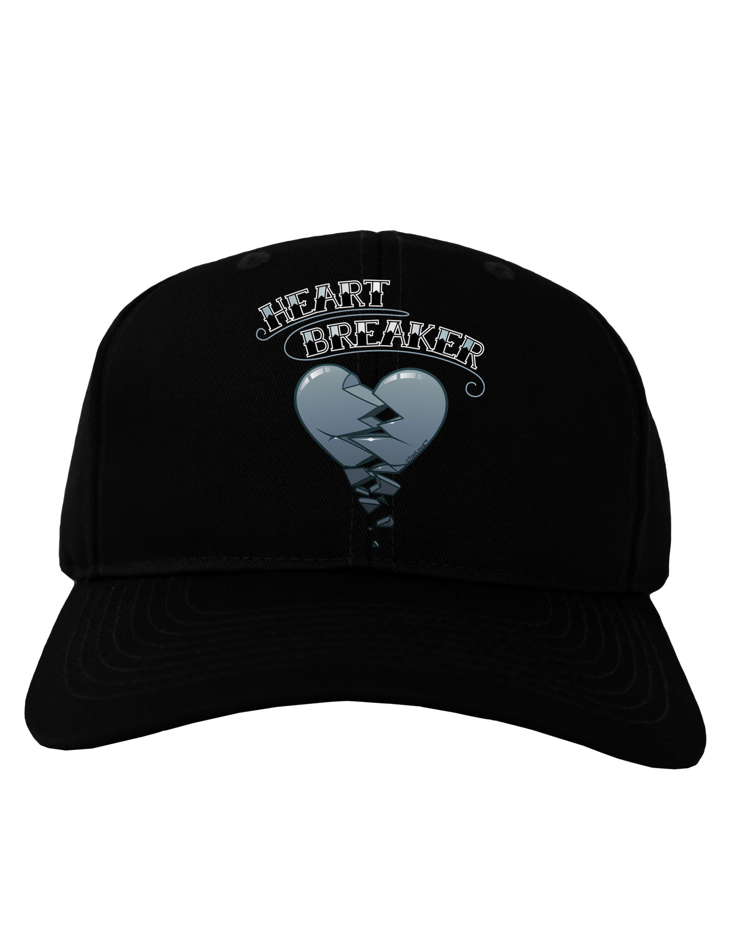 Heart Breaker Manly Adult Dark Baseball Cap Hat by-Baseball Cap-TooLoud-Black-One Size-Davson Sales