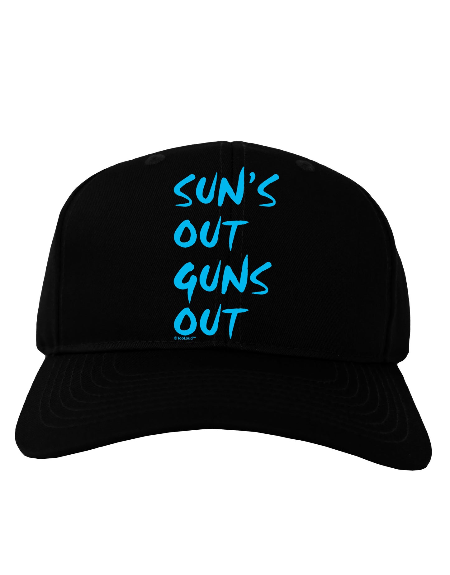 Suns Out Guns Out - Blue Adult Dark Baseball Cap Hat-Baseball Cap-TooLoud-Black-One Size-Davson Sales