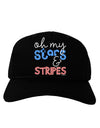 Oh My Stars and Stripes - Patriotic Design Adult Dark Baseball Cap Hat-Baseball Cap-TooLoud-Black-One Size-Davson Sales