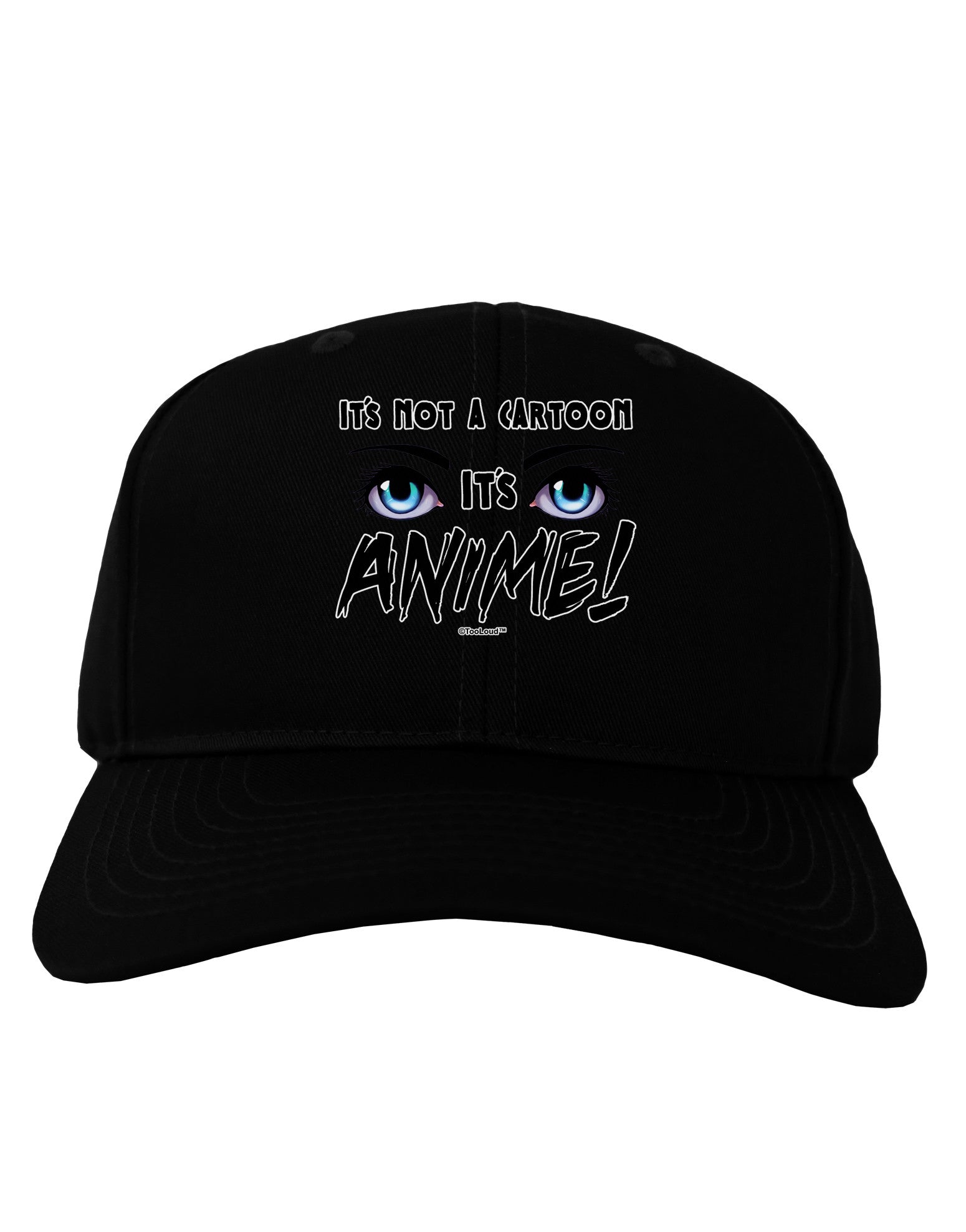 Not A Cartoon Eyes Blue Adult Dark Baseball Cap Hat-Baseball Cap-TooLoud-Black-One Size-Davson Sales