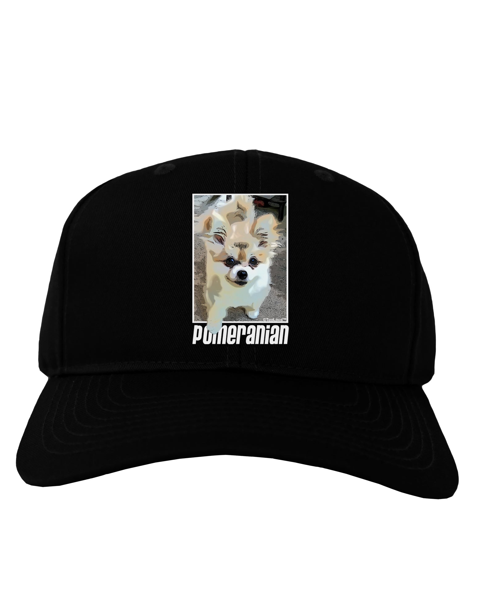 Pomeranian Step Out Adult Dark Baseball Cap Hat by TooLoud-Baseball Cap-TooLoud-Black-One Size-Davson Sales