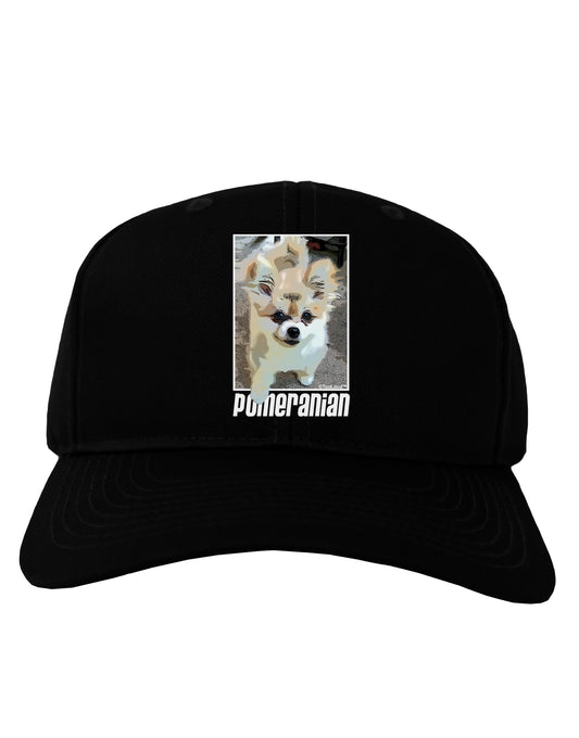Pomeranian Step Out Adult Dark Baseball Cap Hat by TooLoud-Baseball Cap-TooLoud-Black-One Size-Davson Sales